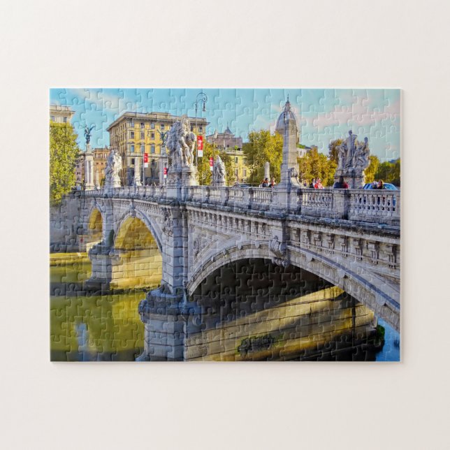 Famous Bridges on the Tiber in Rome. Jigsaw Puzzle (Horizontal)
