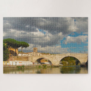 Famous Bridges on the Tiber Rome. Jigsaw Puzzle