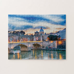 Famous Bridges on the Tiber Rome. Jigsaw Puzzle