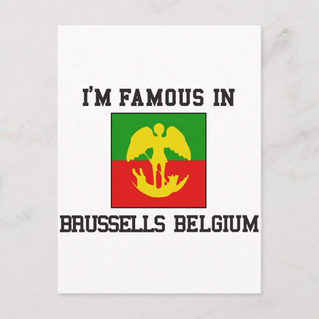 famous Brussels Belgium Postcard (Front)