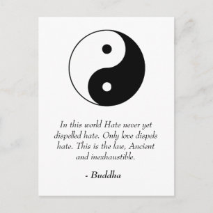 Famous Buddha Quotes - Love and Hate Postcard