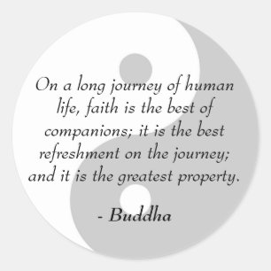 Famous Buddha Quotes - Power of Faith Classic Round Sticker