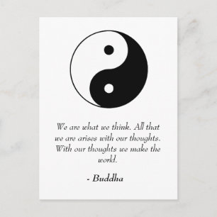 Famous Buddha Quotes - Thoughts Make the World Postcard