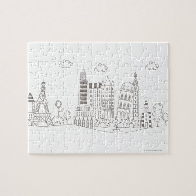 Famous Buildings Jigsaw Puzzle (Horizontal)