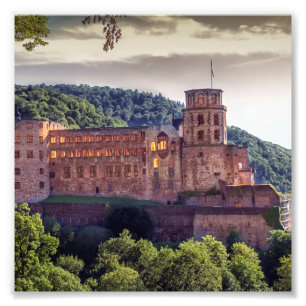 Famous castle ruins, Heidelberg, Germany Photo Print
