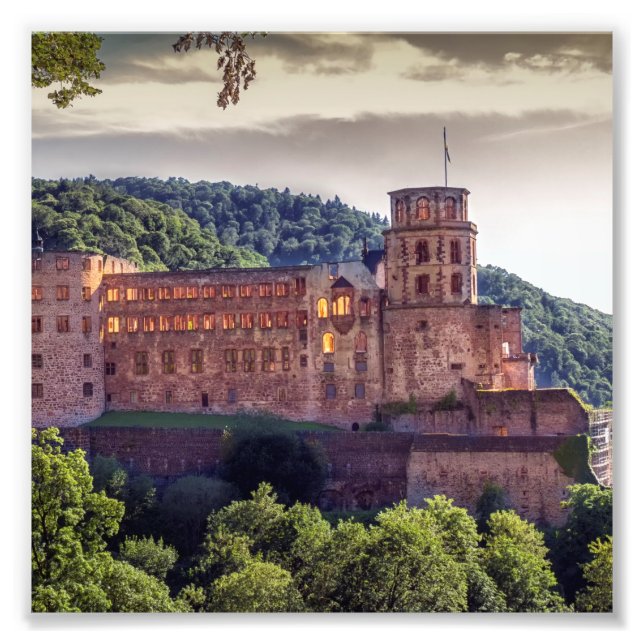 Famous castle ruins, Heidelberg, Germany Photo Print (Front)