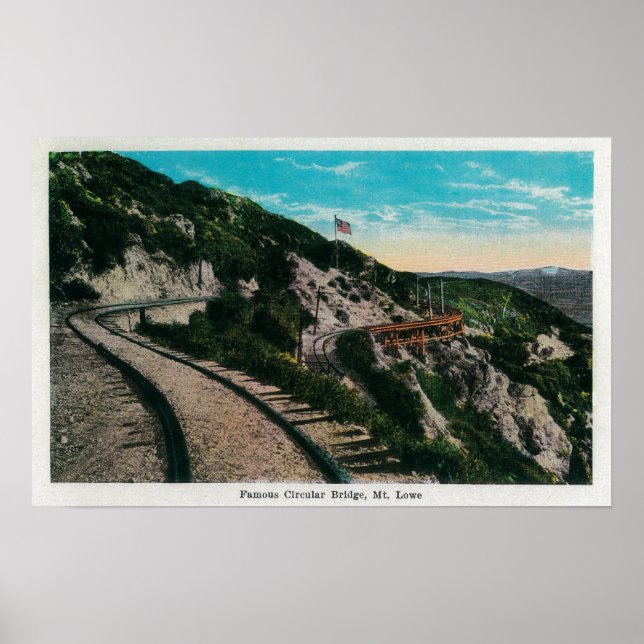 Famous Circular Bridge, Mt. LoweMt. Lowe, CA Poster (Front)