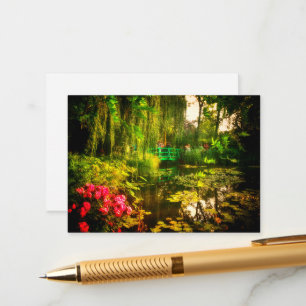 Famous Claude Monet Giverny Pond Lilies Enclosure Card