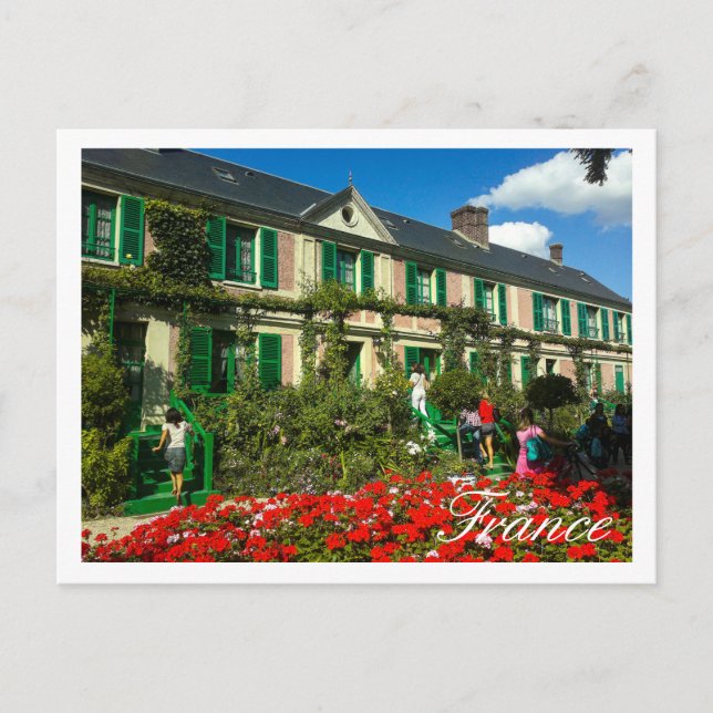 Famous Claude Monet Giverny Residence France Postcard (Front)