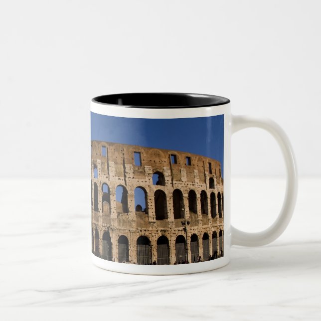 Famous Colosseum in Rome Italy Landmark 2 Two-Tone Coffee Mug (Right)