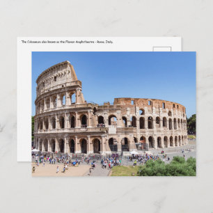 Famous Colosseum in Rome, Italy Postcard