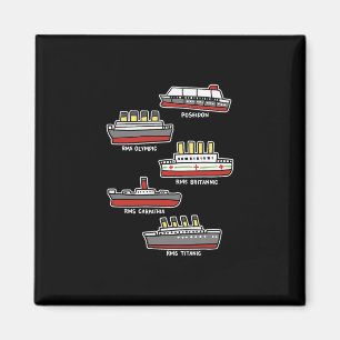 Famous Cruise Ship Rms Titanic Britanic Poseidon C Magnet