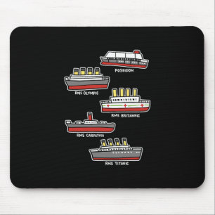 Famous Cruise Ship Rms Titanic Britanic Poseidon C Mouse Pad