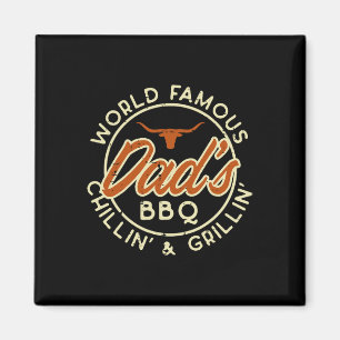 Famous Dads Bbq Grillin Barbecue Fathers Day Papa Magnet