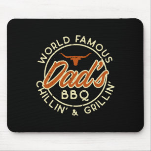 Famous Dads Bbq Grillin Barbecue Fathers Day Papa Mouse Pad