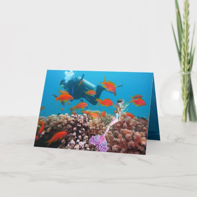 Famous doll dressed as a Mermaid Card (Front)