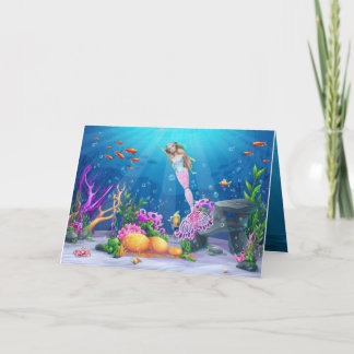 Famous doll dressed as a Mermaid Card