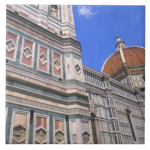 Famous Doumo Church close-up in Florence, Italy Tile