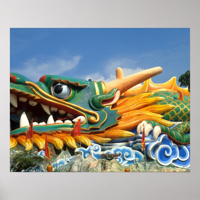 Famous Dragon at Haw Par Villa in Singapore Asia Poster (Front)