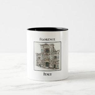 Famous Duomo, Florence, Italy Two-Tone Coffee Mug