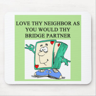 FAMOUS DUPLICATE BRIDGE QUOTE MOUSE PAD