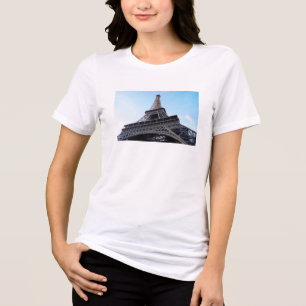 Famous Eiffel Tower in Paris, France  Tri-Blend Shirt