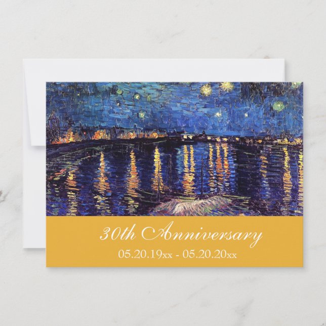 Famous fine art anniversary invitations. invitation (Front)