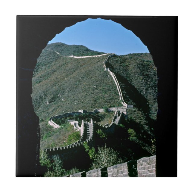 Famous Great Wall of China - Beijing, Asia Ceramic Tile (Front)