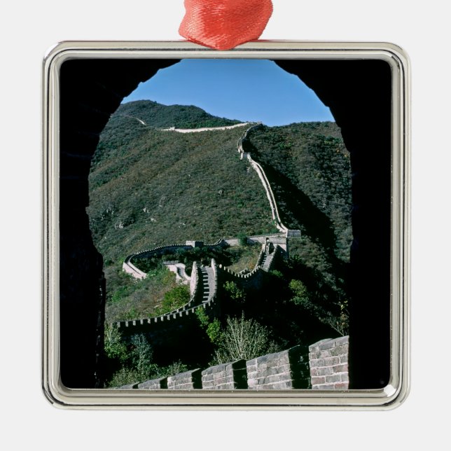 Famous Great Wall of China - Beijing, Asia Metal Ornament (Front)