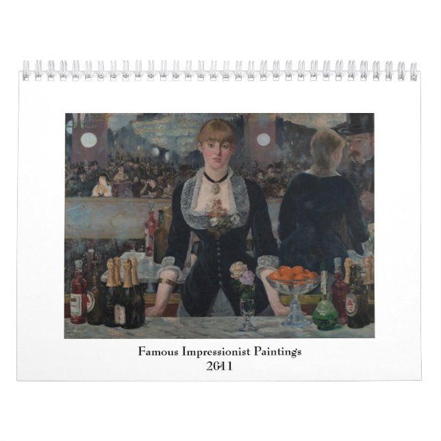Famous Impressionist Paintings Calendar (Cover)