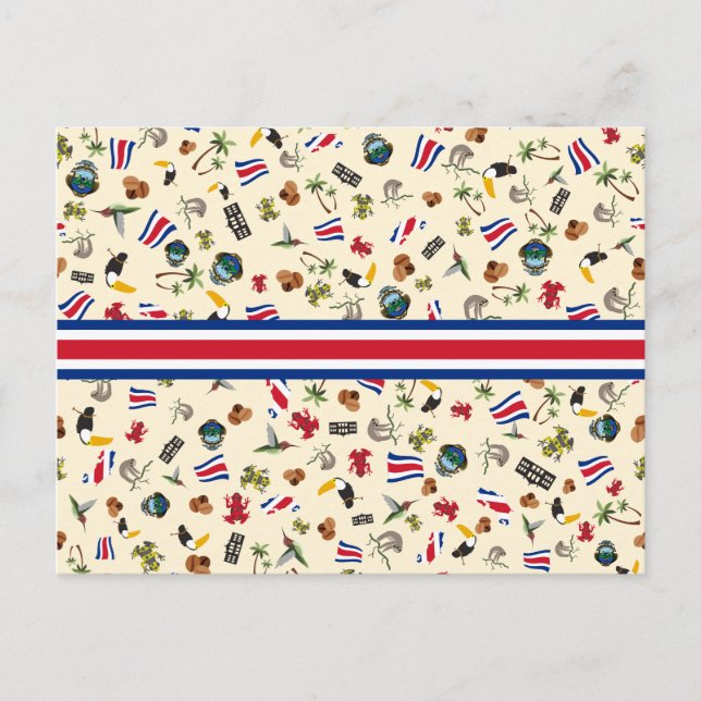 Famous items of Costa Rica- greetings from Jungle Postcard (Front)