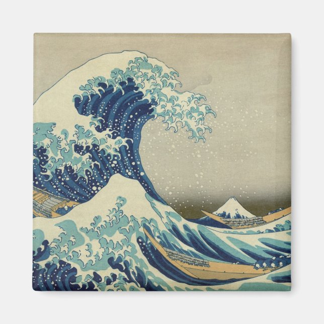Famous Japanese Art- Great Wave off Kanagawa Magnet (Front)