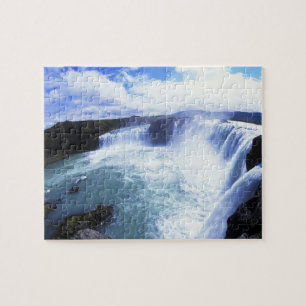 Famous Jodafoss Falls in North Central Iceland Jigsaw Puzzle