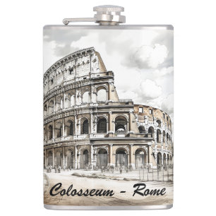 Famous landmarks design hip flask