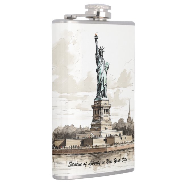 Famous landmarks design hip flask (Right)