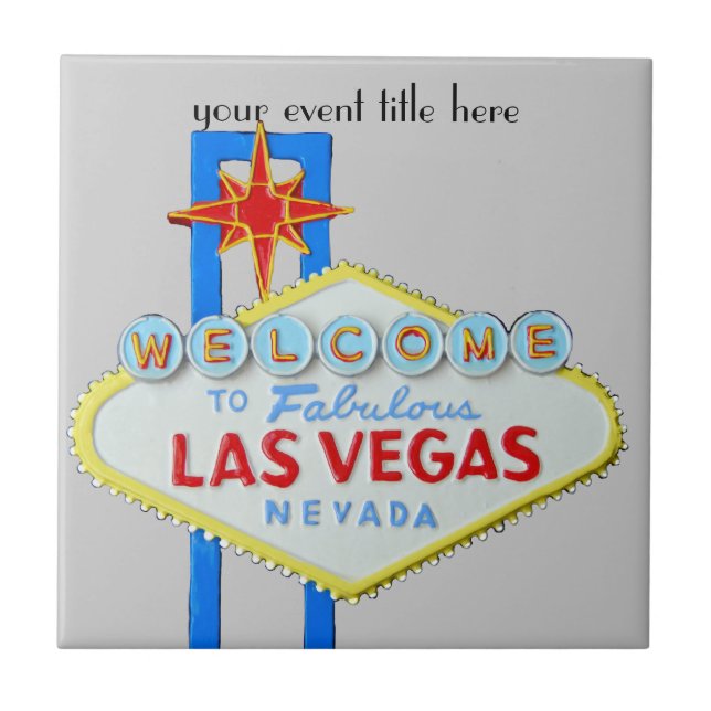 Famous Las Vegas Sign Ceramic Tile (Front)