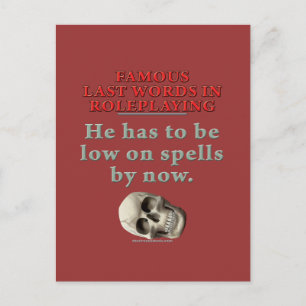 Famous Last Words in Roleplaying: Spells Postcard