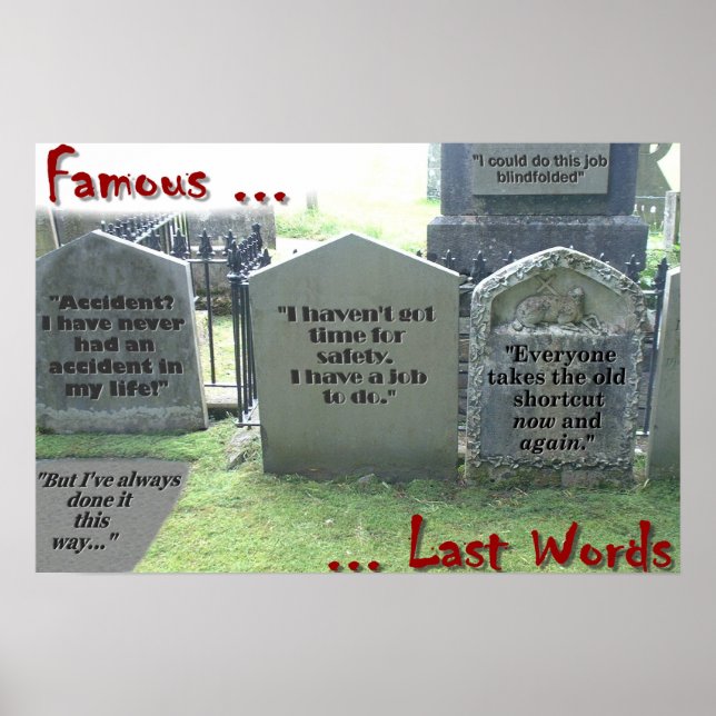 Famous last words poster (Front)