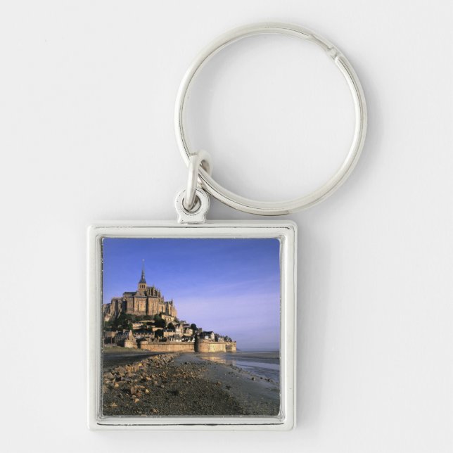 Famous Le Mont St. Michel Island Fortress in Key Ring (Front)