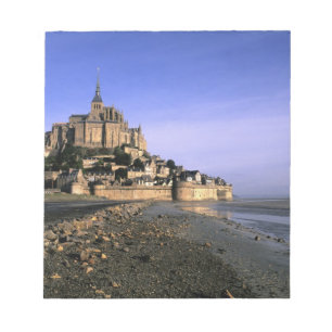 Famous Le Mont St. Michel Island Fortress in Notepad