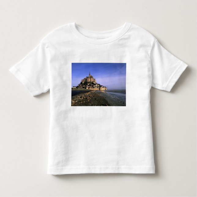 Famous Le Mont St. Michel Island Fortress in Toddler T-Shirt (Front)