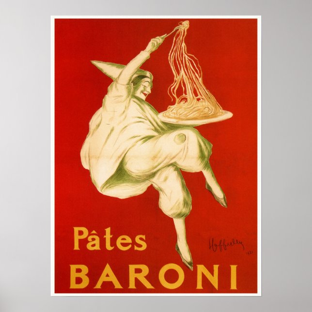 Famous Leonetto Cappiello Italian pasta ad Poster (Front)