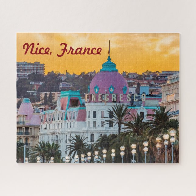 Famous luxury hotel Hotel Negresco in Nice France Jigsaw Puzzle (Horizontal)