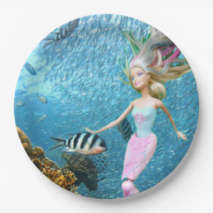 Famous Mermaid Paper Plate