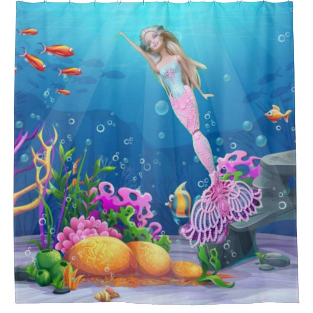 Famous Mermaid Shower Curtain (Front)