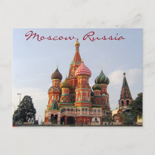 Famous Moscow St. Basil's Cathedrale Postcard
