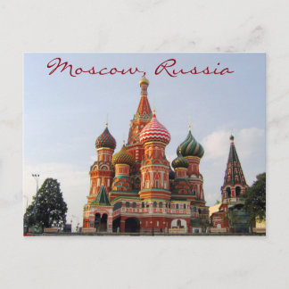 Famous Moscow St. Basil's Cathedrale Postcard