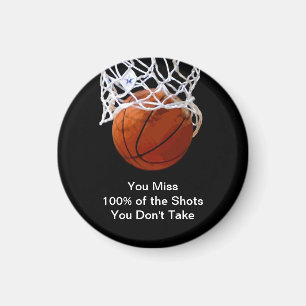 Famous Motivational Quote Basketball Magnet