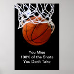 Famous Motivational Quote Basketball Poster<br><div class="desc">I Love This Game. Popular Sports - Basketball Game Ball Image.</div>