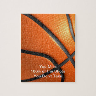 Famous Motivational Quote Basketball Poster Jigsaw Puzzle
